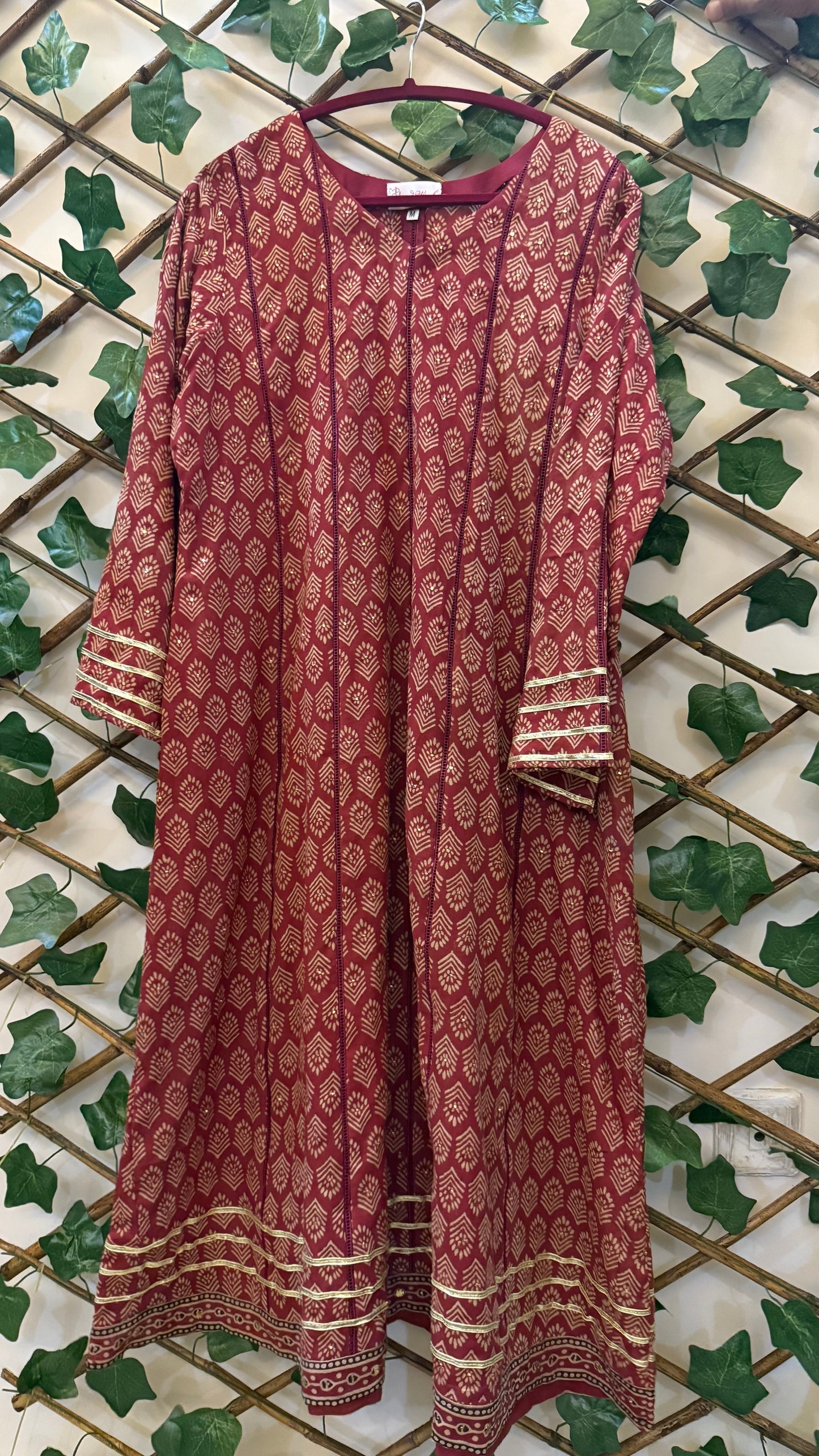 Medium Size Long dress lawn