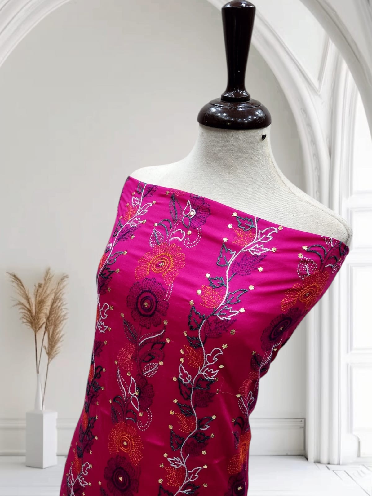 Kashmiri Jaal with Mukesh Lawn shirt
