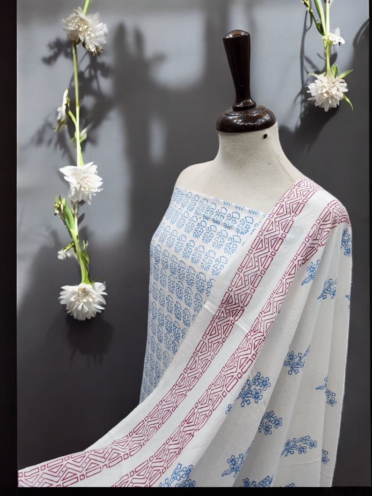 Amazing Block Print Lawn Feroza Pink