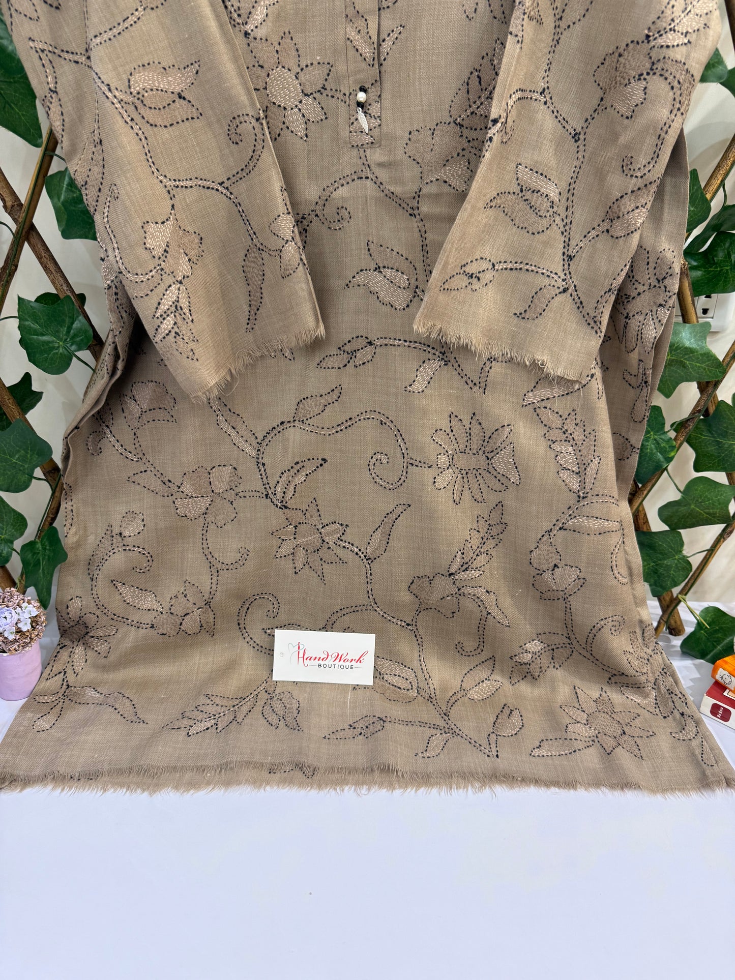 Pashmina Kantha Kurta size large