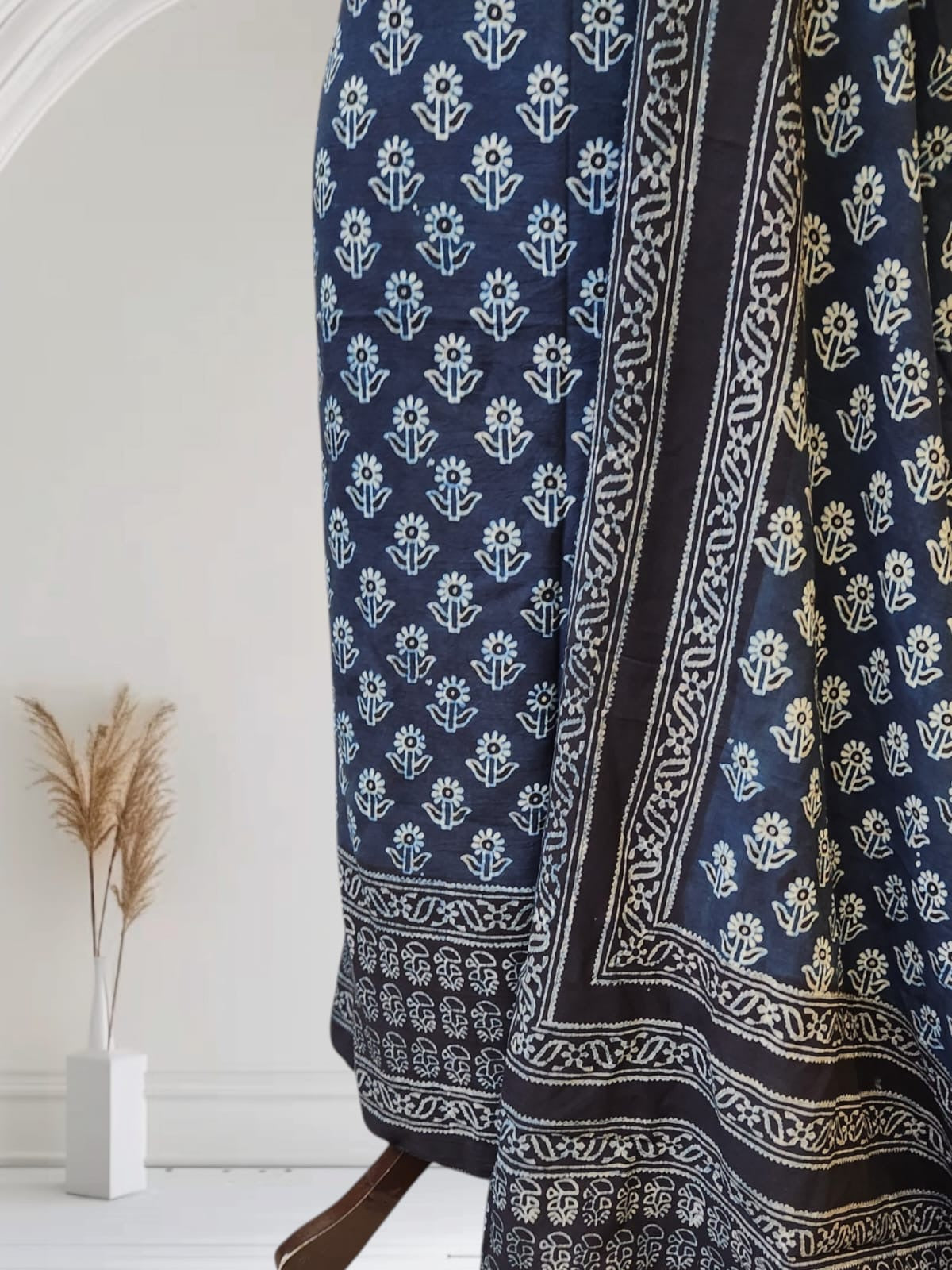 Linen Natural dyed 2pc Shirt and Dupatta