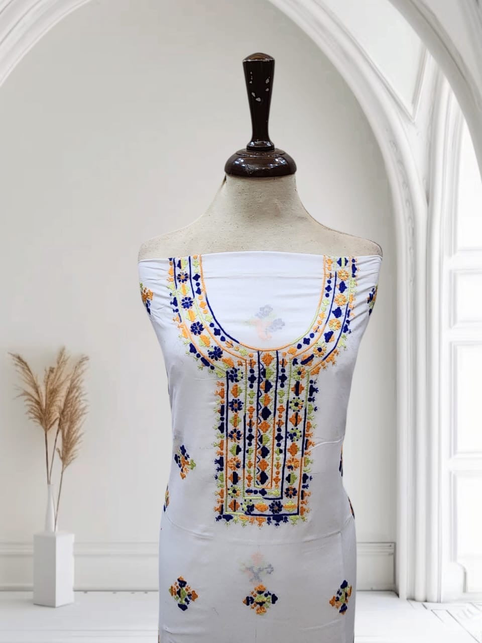 Lawn hand embroidered shirt