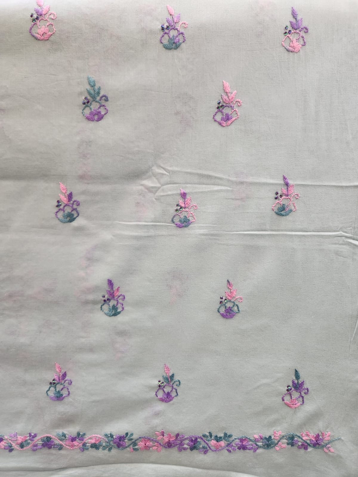 Premium collection lawn hand embroidered shirt