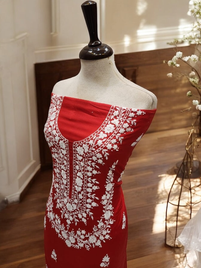 Sale wali lawn shirt Red Shade
