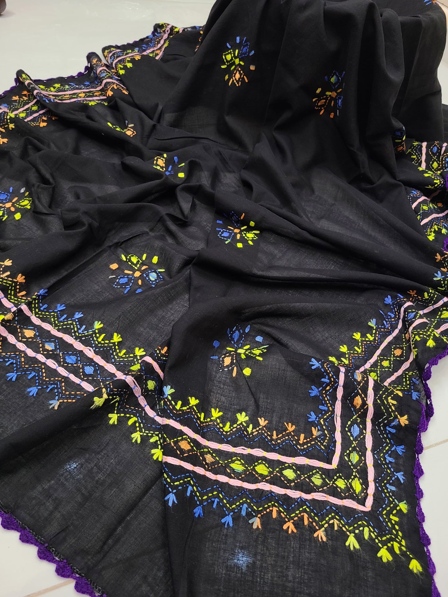 Pure Lawn hand Embroidered Chadar