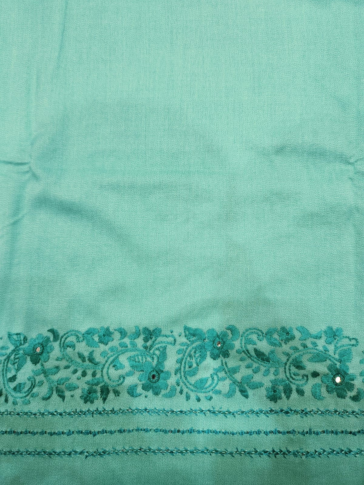 2pc Sea green Marina tarkashi mirror & embroidered