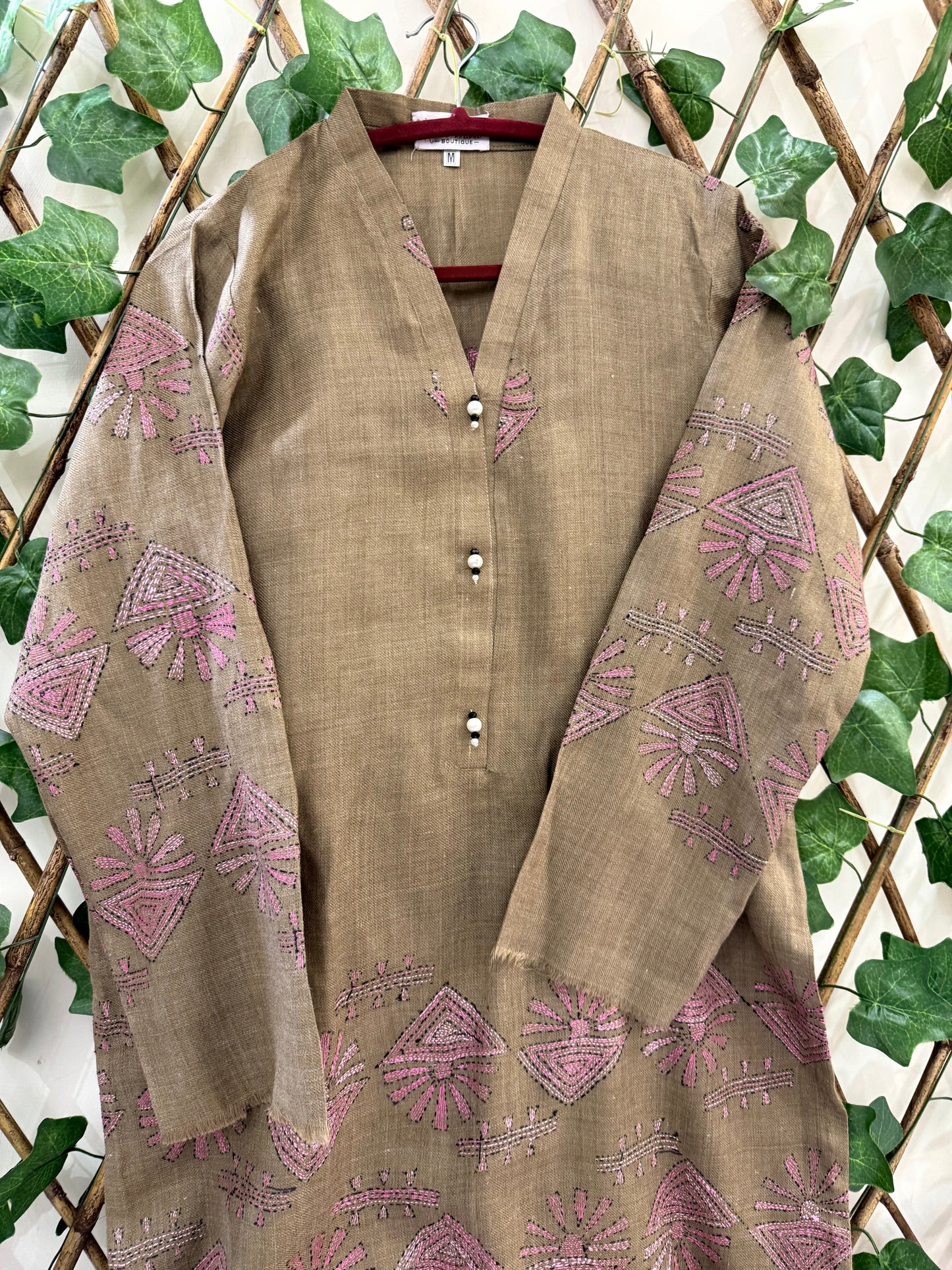 Pashmina Kantha Kurta Size Medium