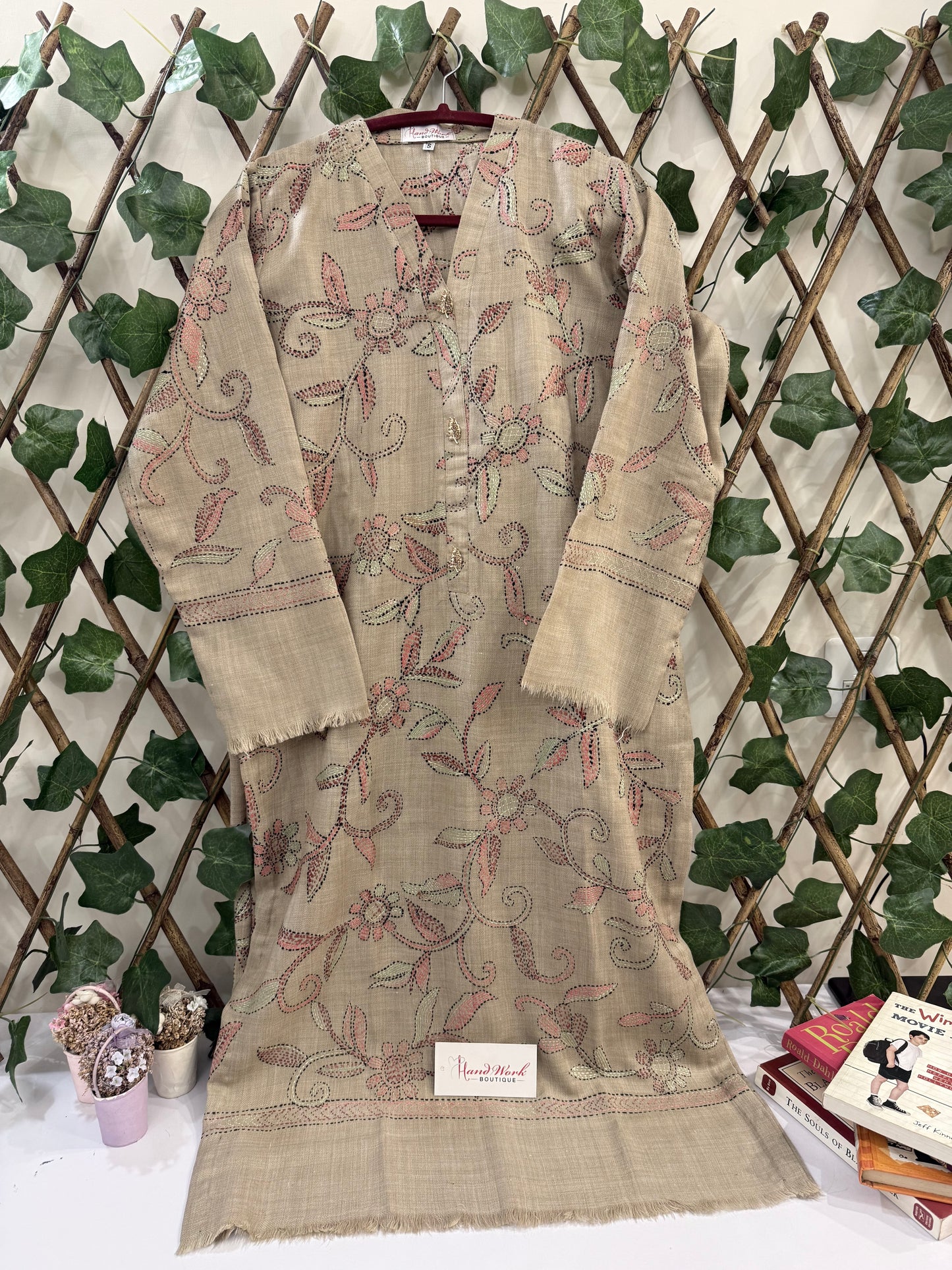 Pashmina kantha kurta size small