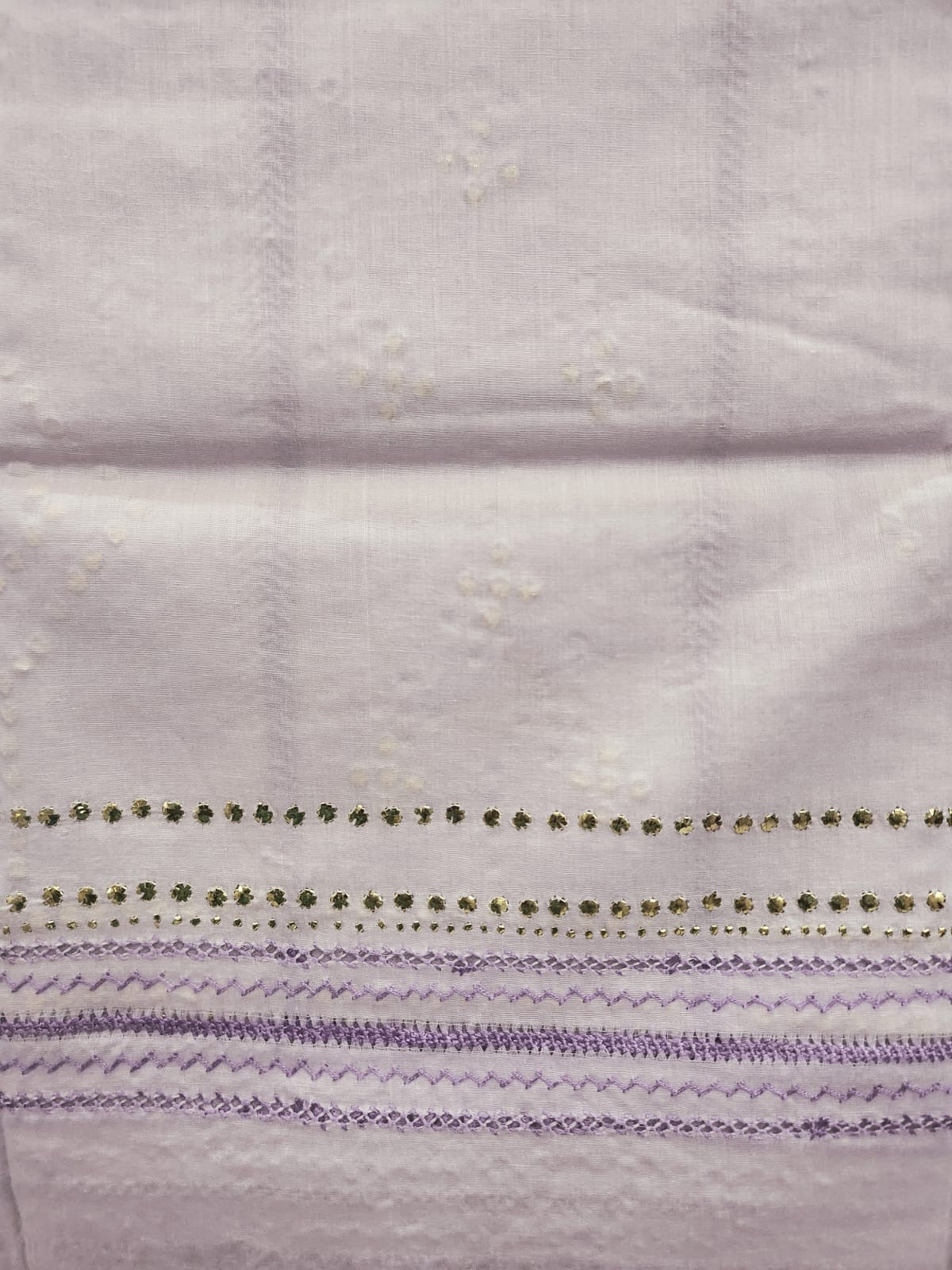 Lavender Tarkashi lawn mukesh shirt