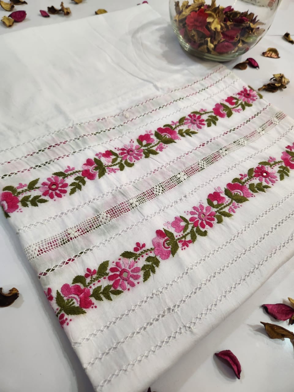 Tarkashi Hand embroidered Trouser/ Shalwar unstitched