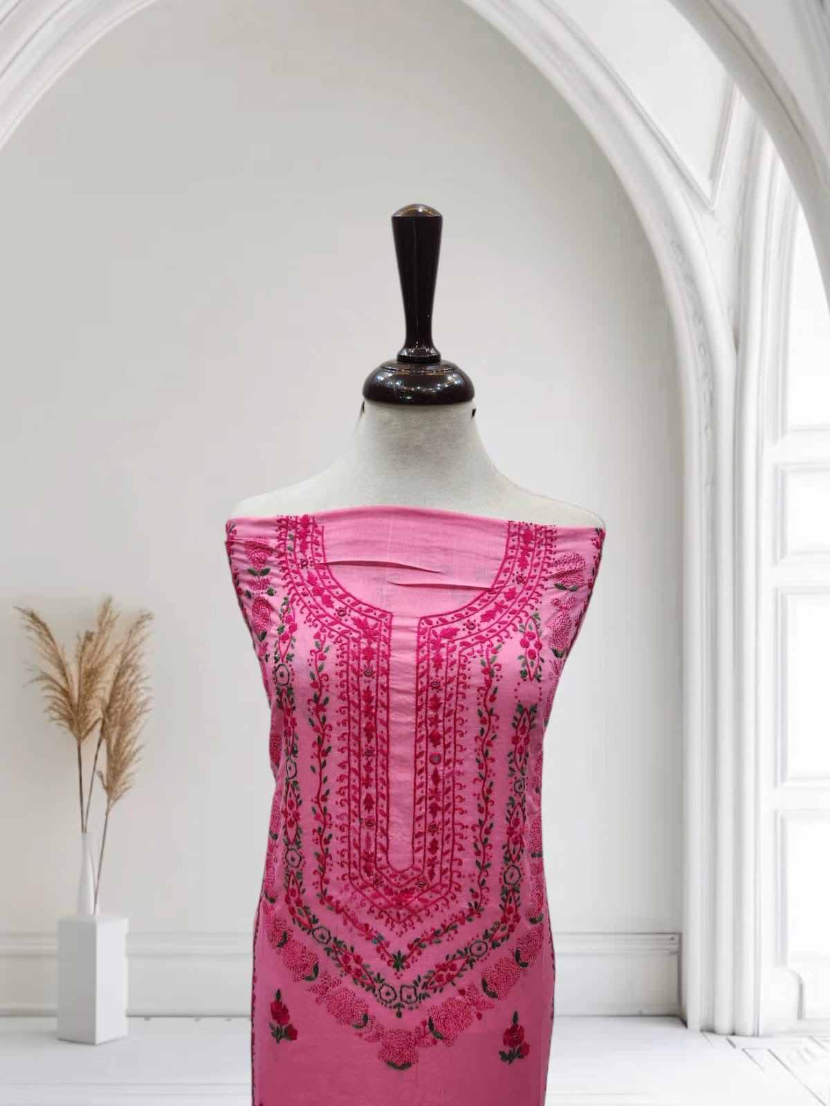 Kanthakari lawn hand embroidered shirt
