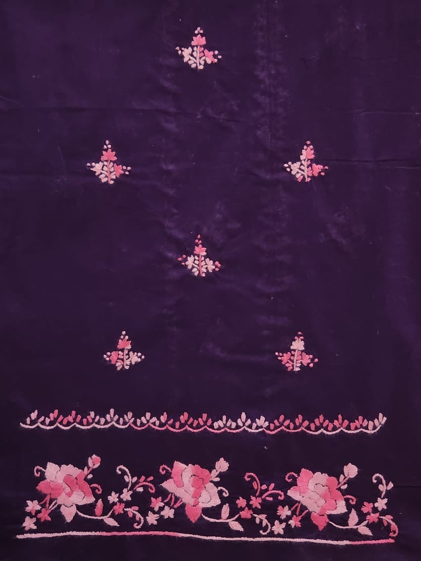 Most beautiful lawn hand embroidered shirt