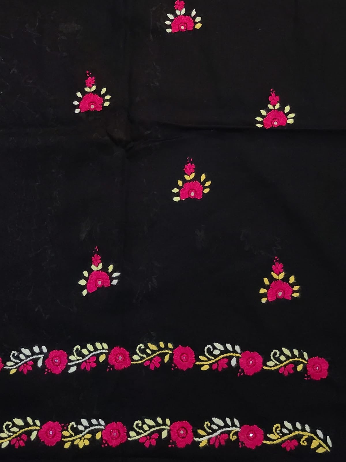 Heavy Embroidered Shirt Black
