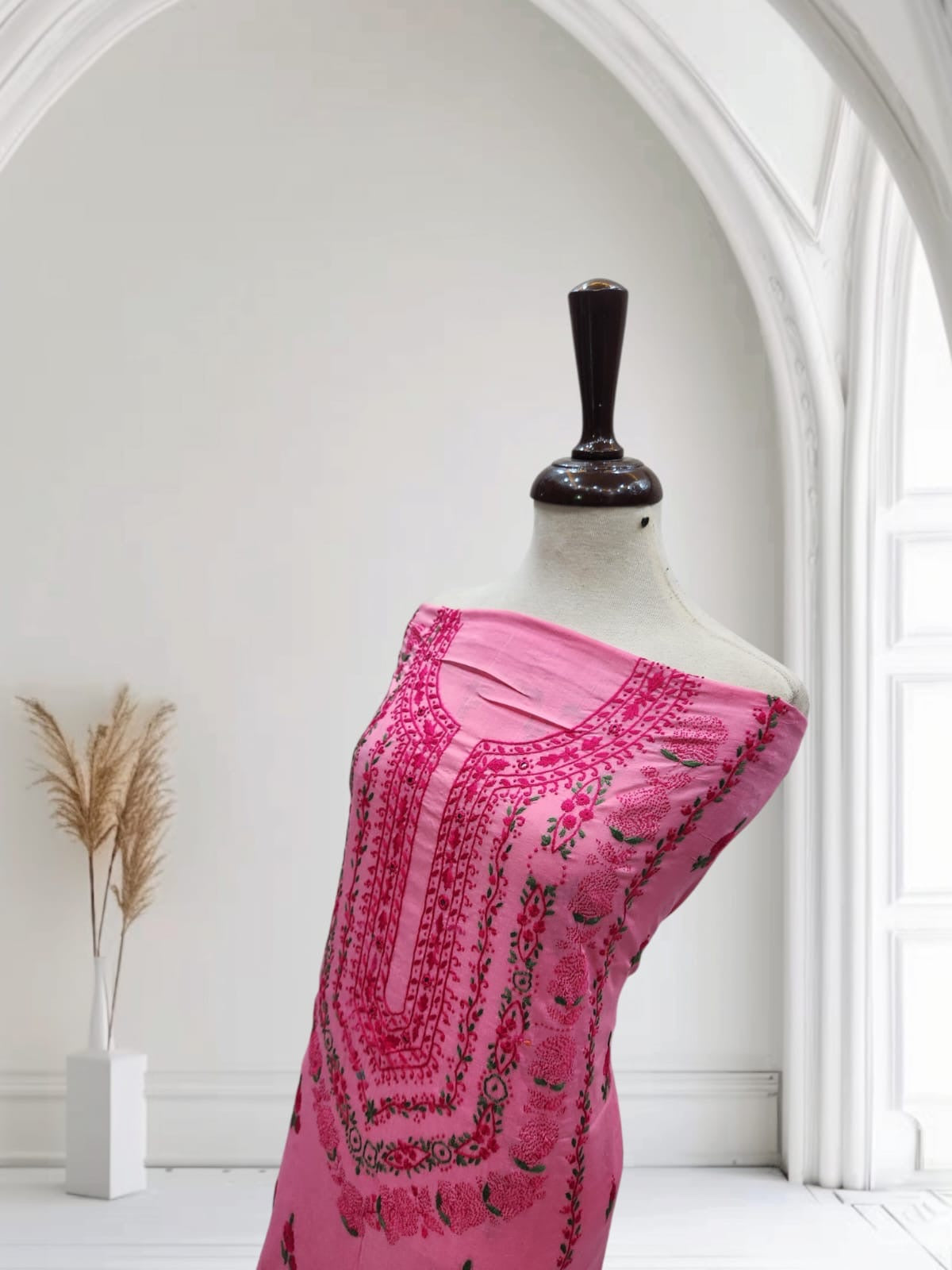 Kanthakari lawn hand embroidered shirt