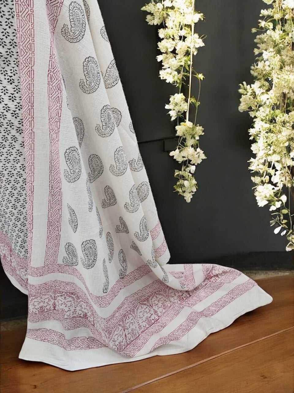 Amazing Block Print Lawn Black Maroon