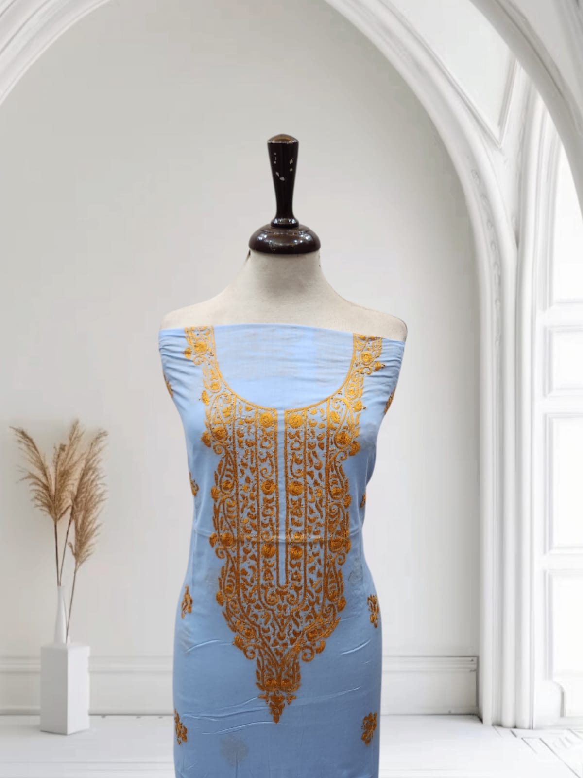 Lawn hand embroidered shirt