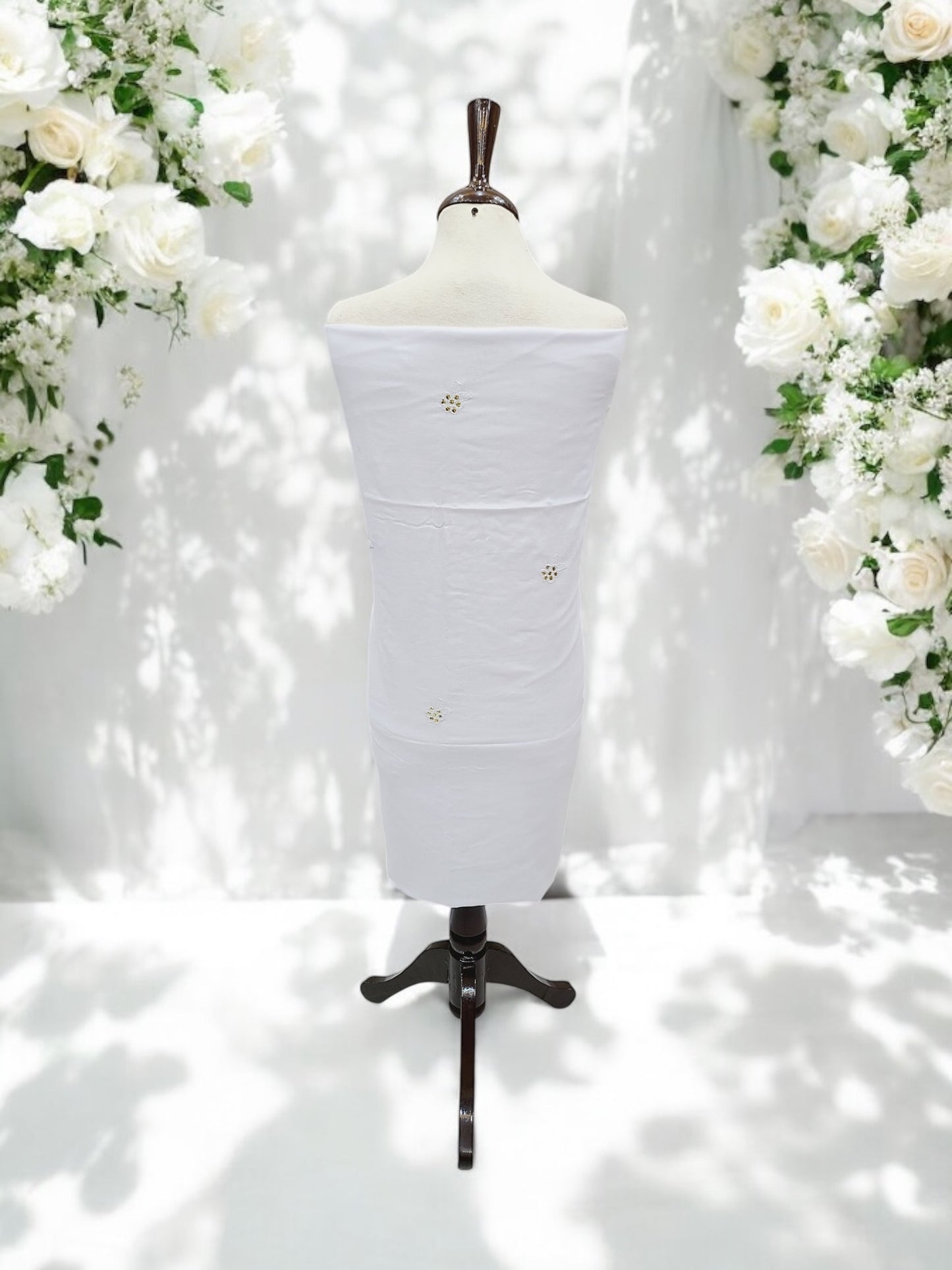 White Chikankari with Mukesh