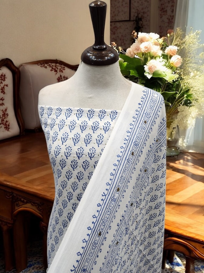 Block print with Mukesh Indigo