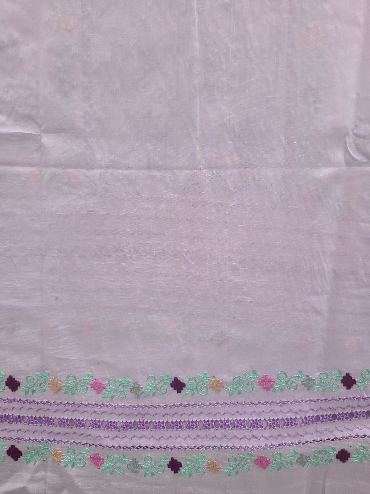 Lavender Tarkashi 3 types embroidered shirt