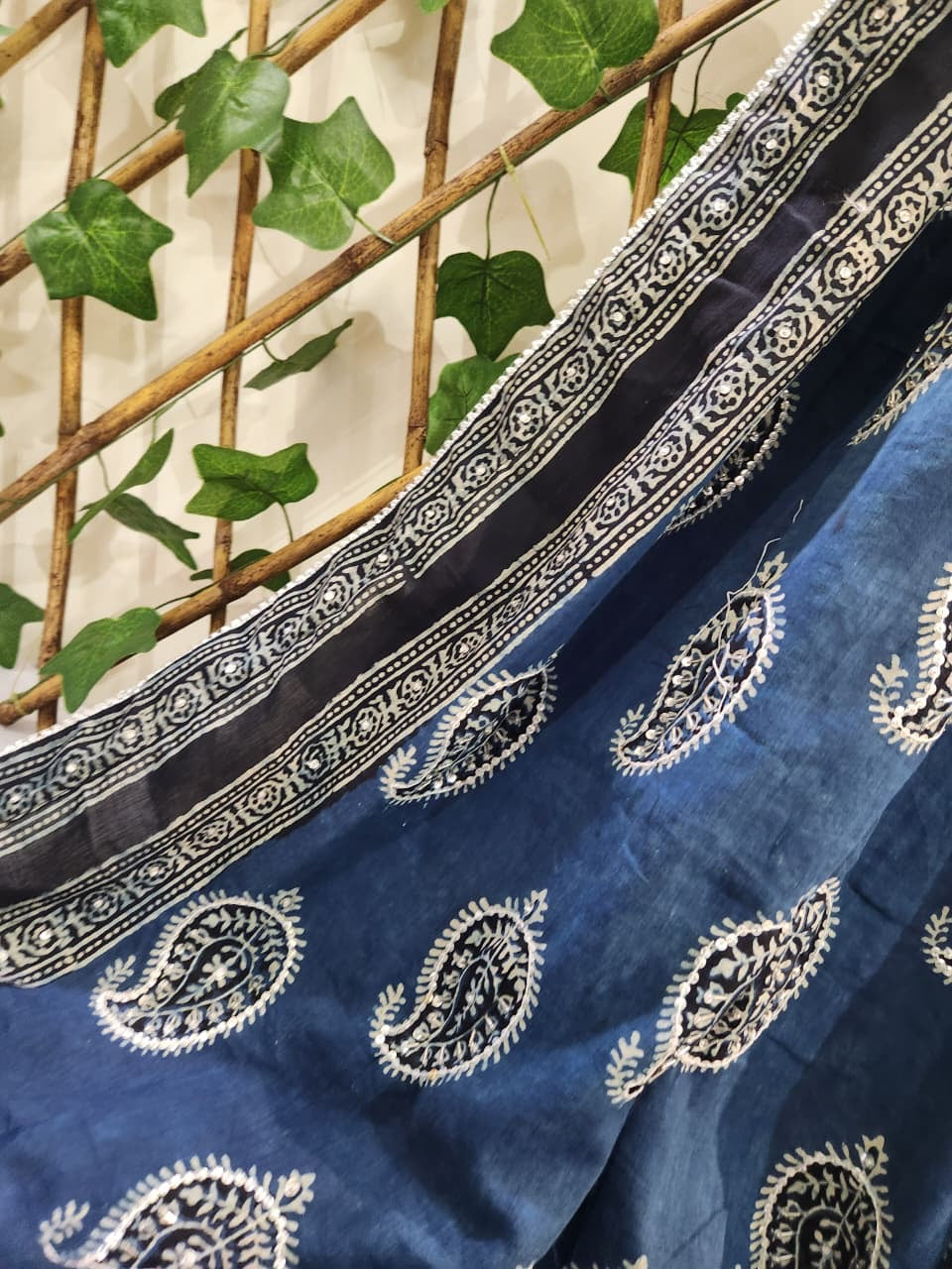 Lawn Natural Dyed adda work Long Duppatta