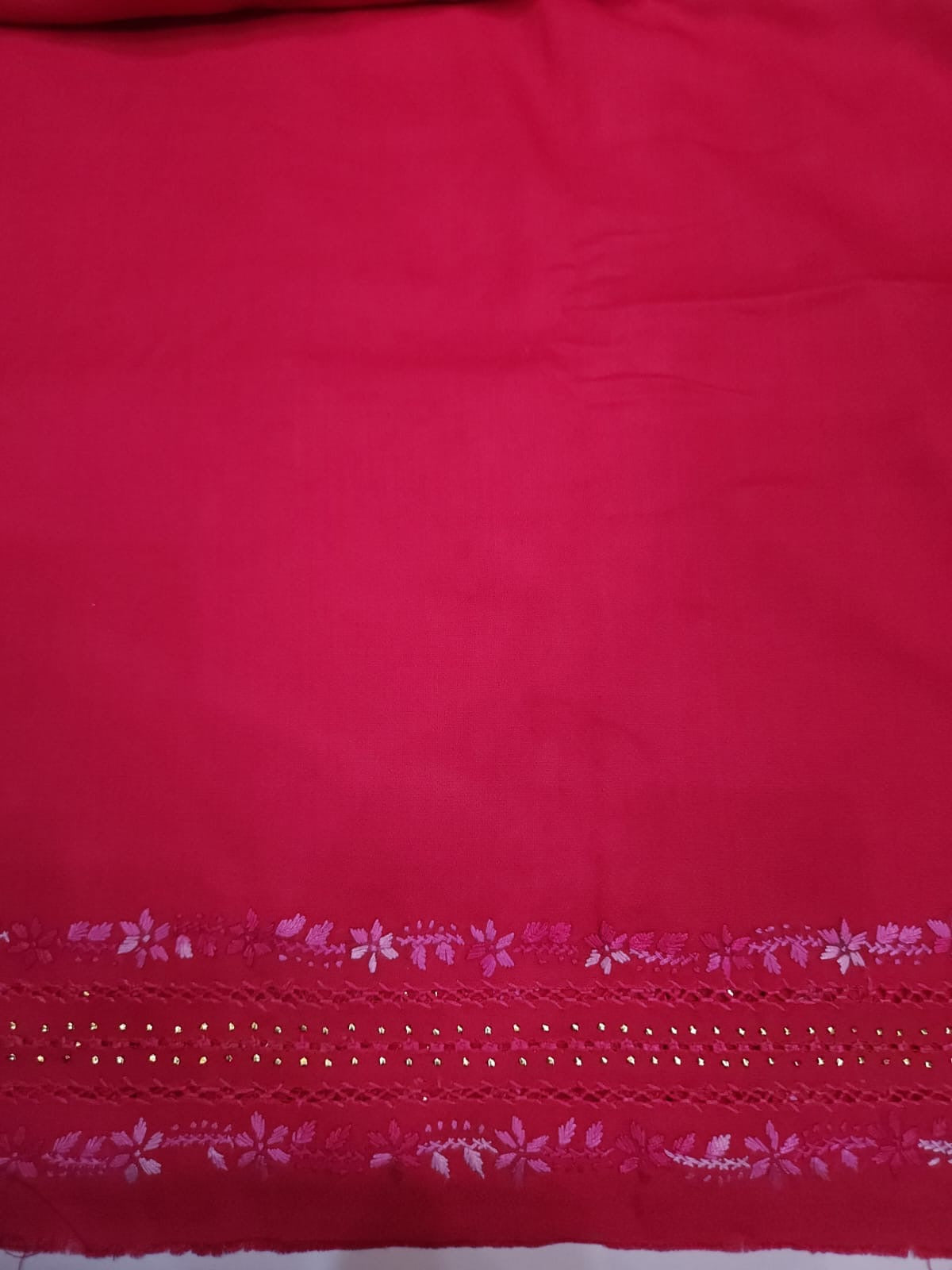 Marina 2pc Embroidered with Mukesh deep Hotpink