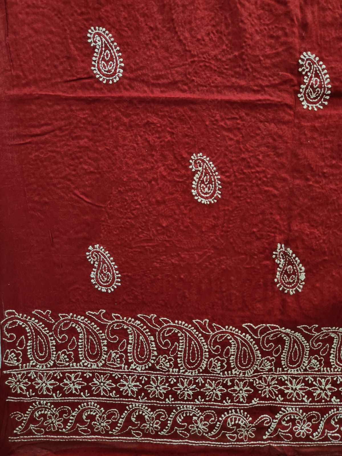 Lawn hand embroidered Jaal shirt
