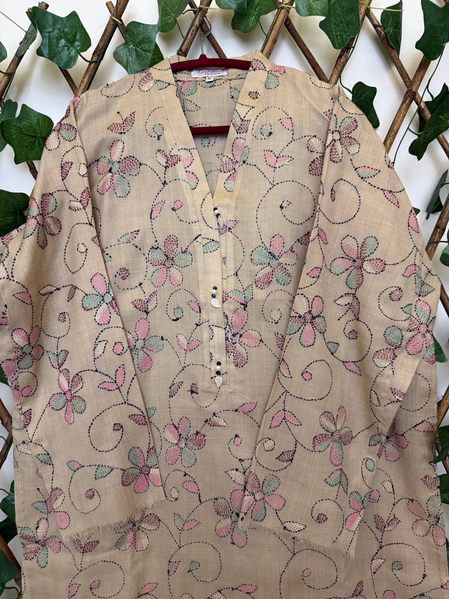 Pashmina kantha kurta size x-large