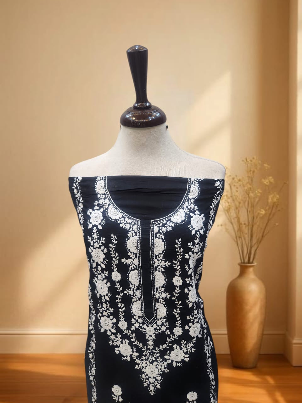 Deal wali shirt Handmade Embroidered shirt Black 001