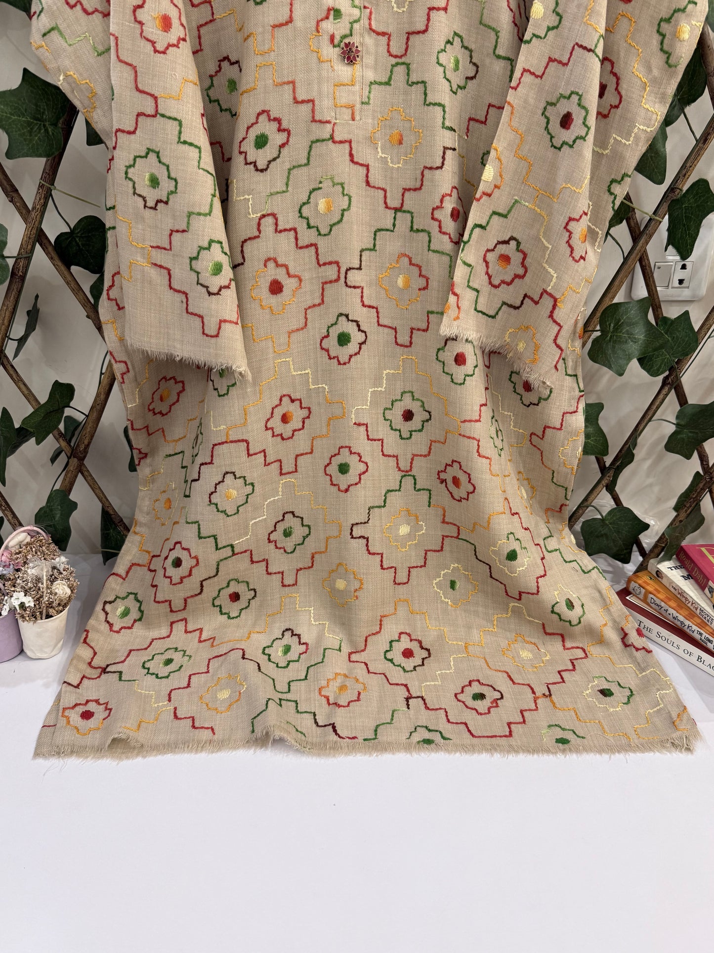 Pashmina Kantha Kurta Size Large