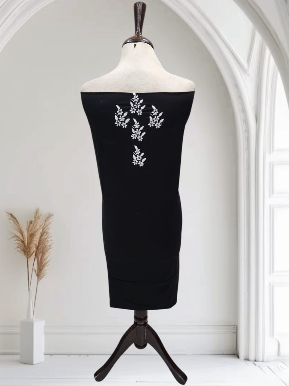 New arrival Tarkashi Lawn hand embroidered shirt Black