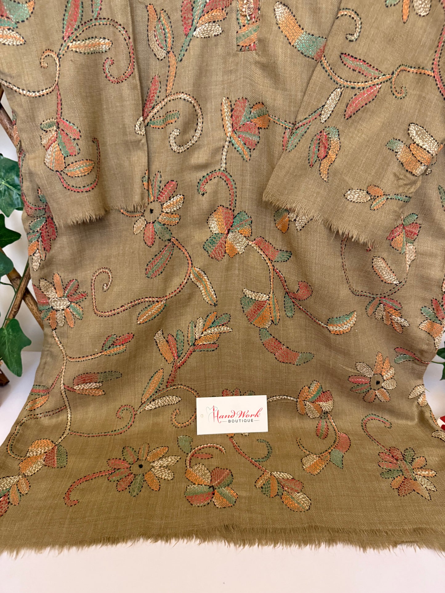 Pashmina kantha kurta size large