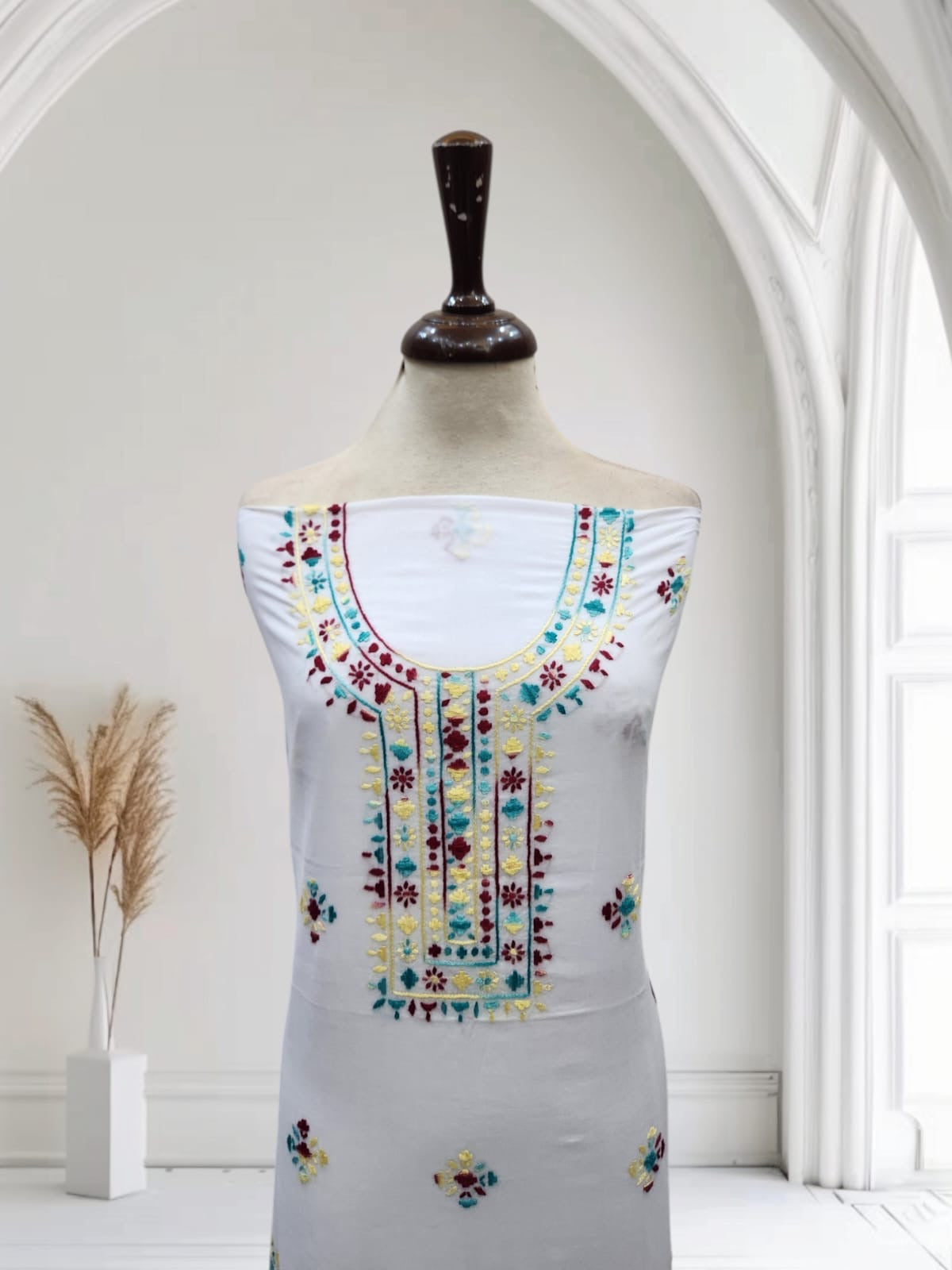 Lawn hand embroidered shirt