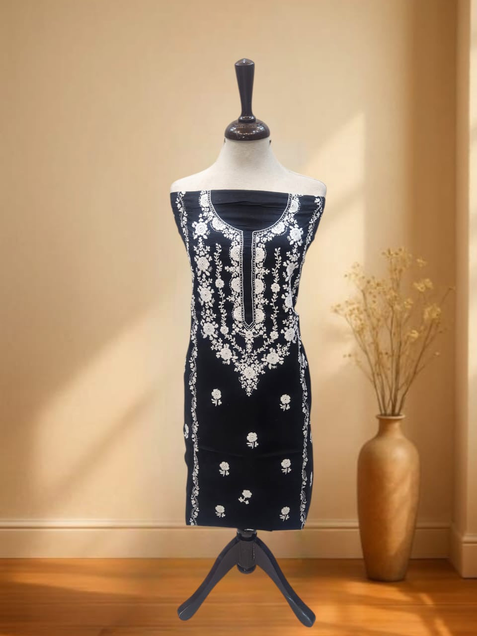 Deal wali shirt Handmade Embroidered shirt Black 001