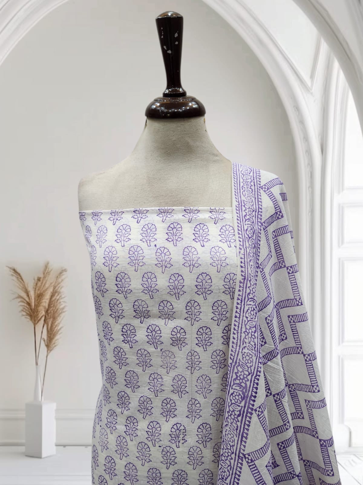 Lawn acrament block print 2pc