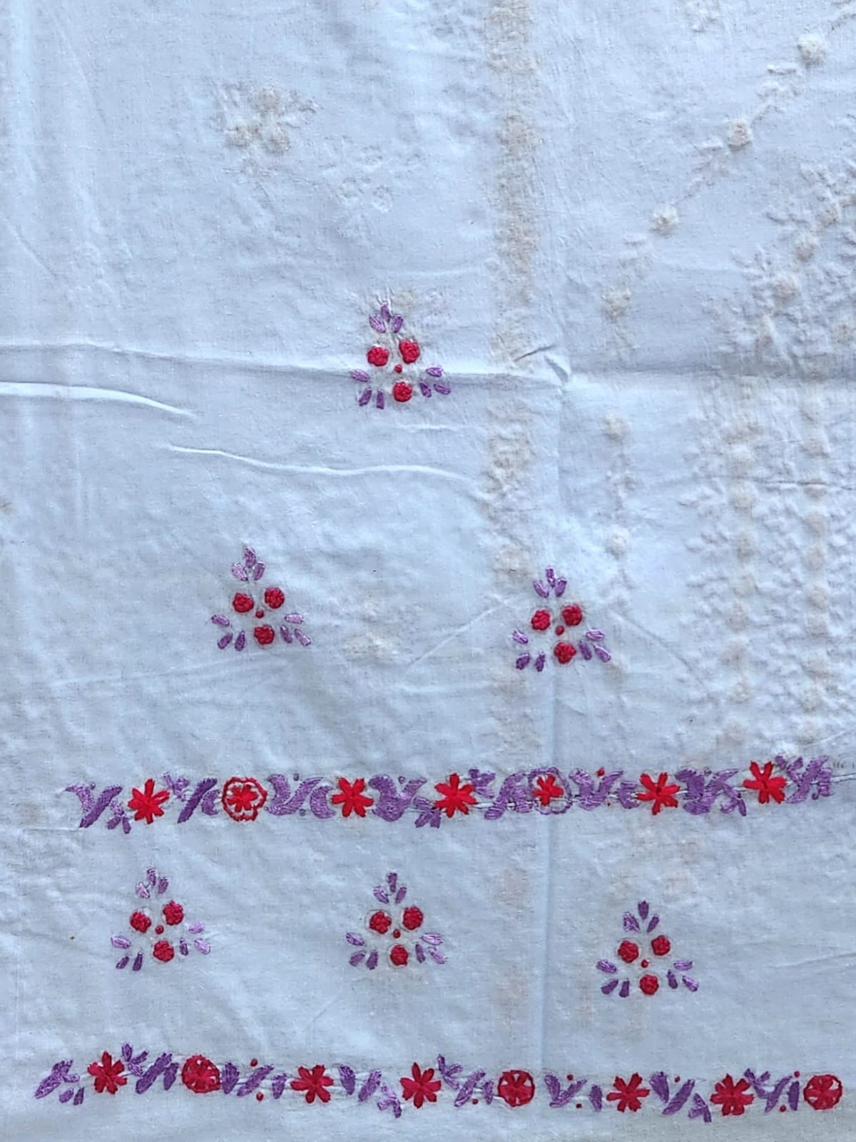 Hand embroidered lawn shirt