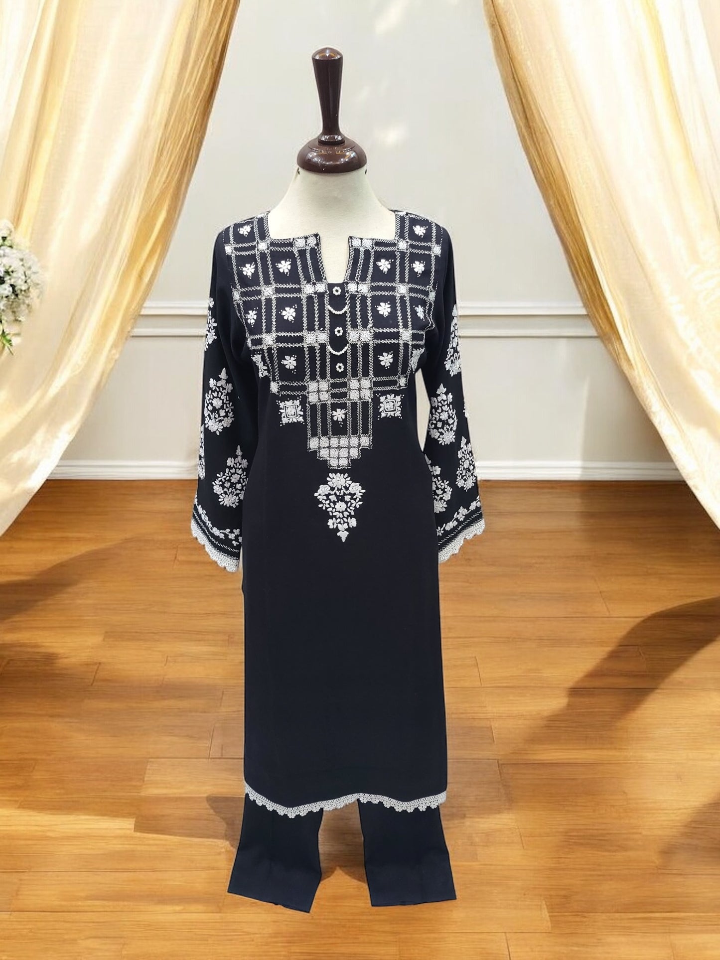 Stitched winter Irish linen