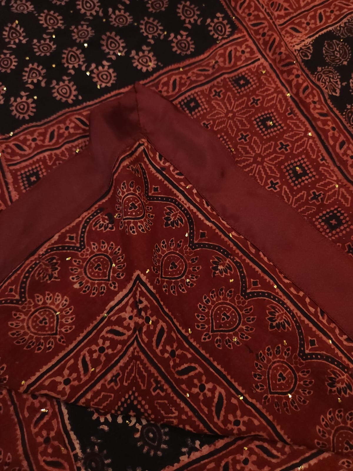 Lawn Natural dyed Shawl with Mukesh Studs