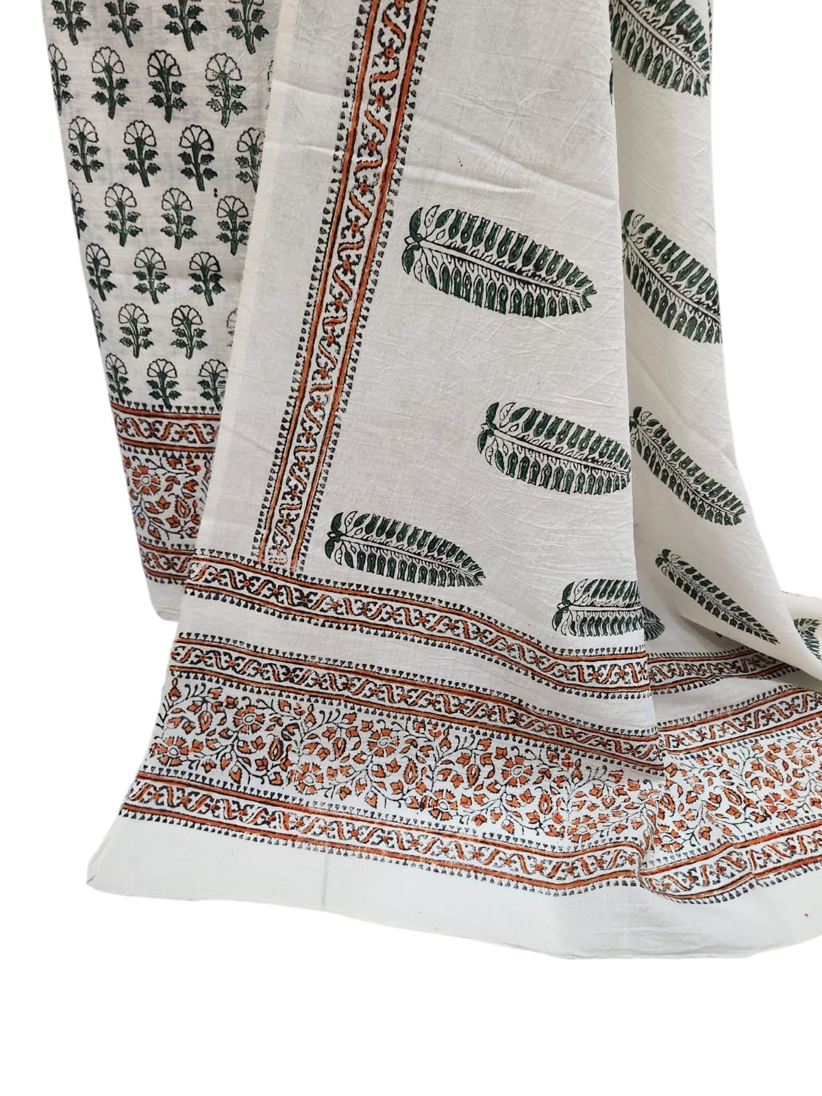 Exclusive Lawn shirt with dupatta block print