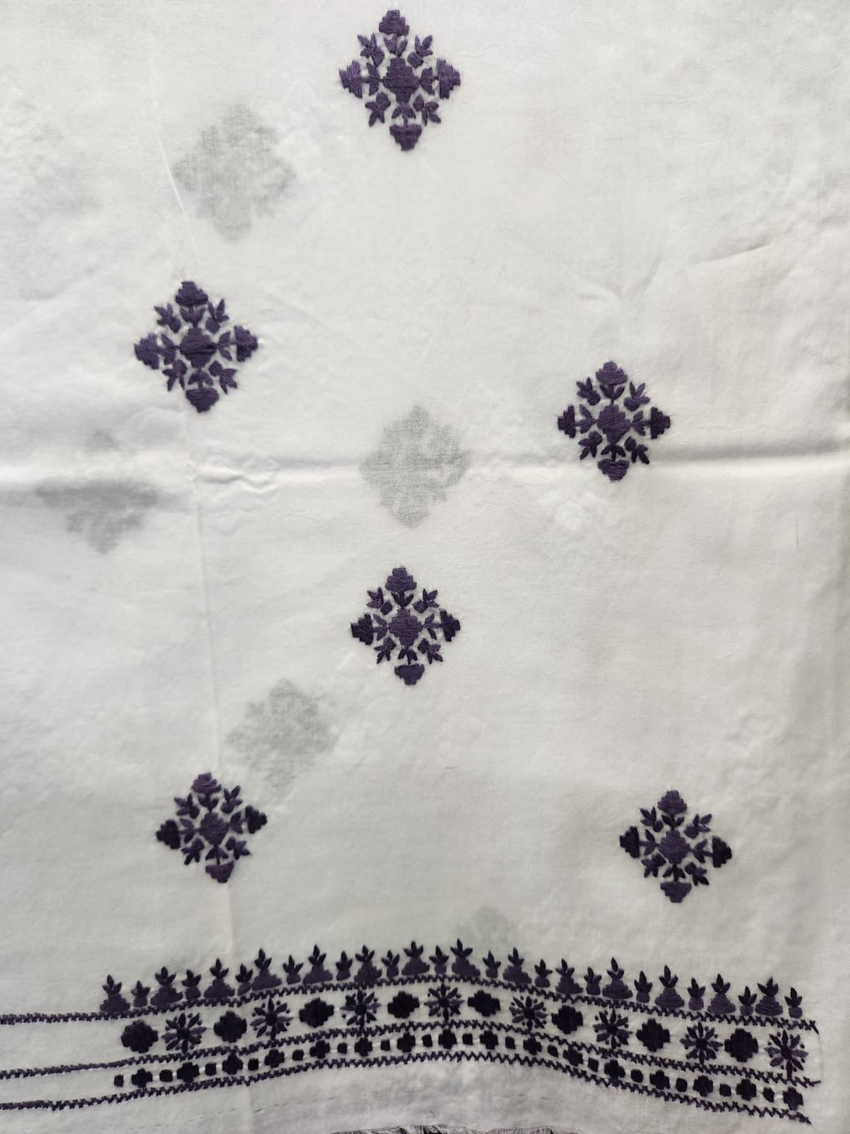 Gull e sitta lawn hand embroidered shirt