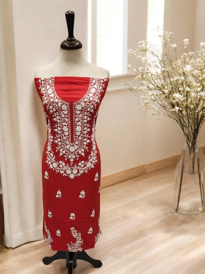 Sale wali lawn shirt Red Shade