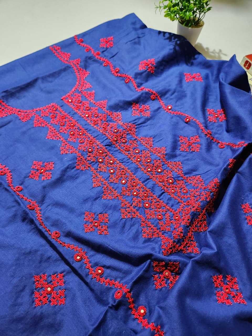 Lawn Sindhi hand embroidered Shirt