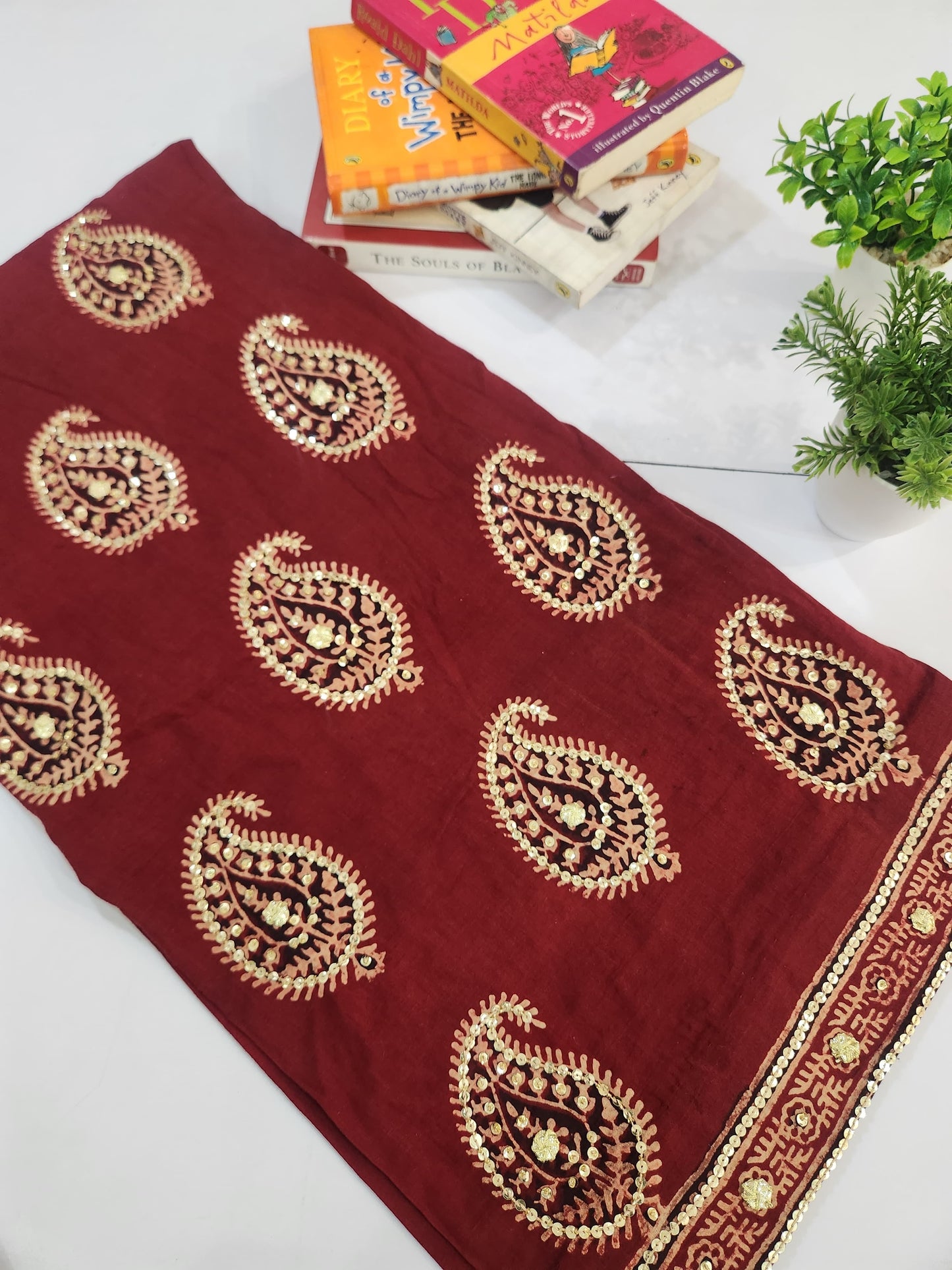 Farshi Shalwar Lawn Adda Work Stitched