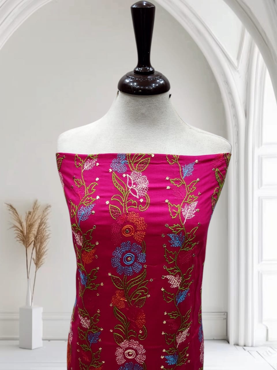 Kashmiri Jaal with Mukesh lawn shirt