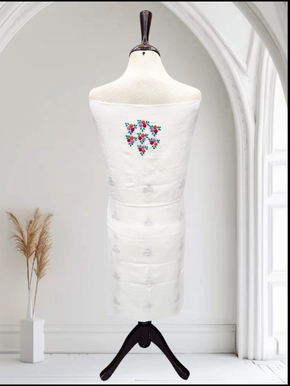 Floral Whispers Raw Silk Shirt