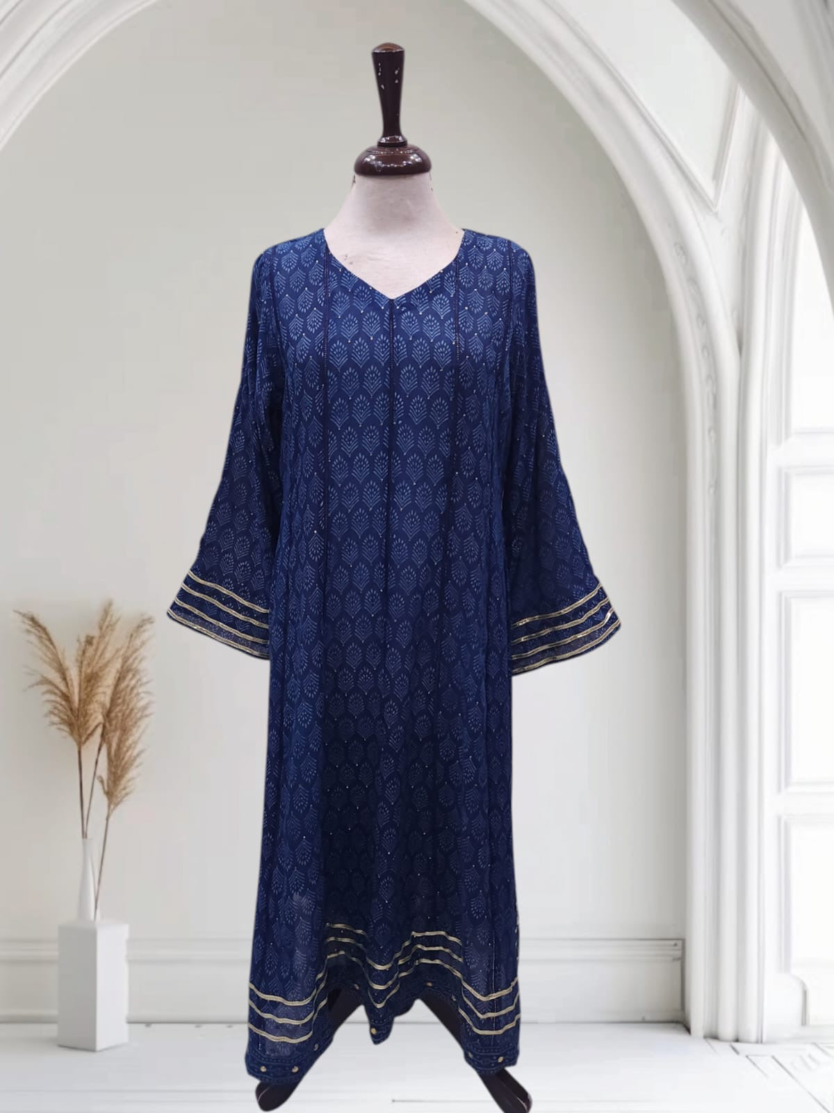Large size long Dress Lawn