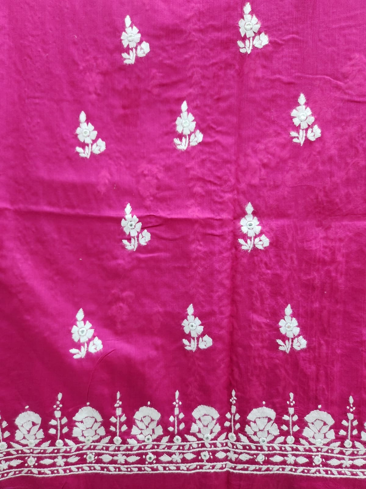 Heavy Embroidered Shirt hotpink