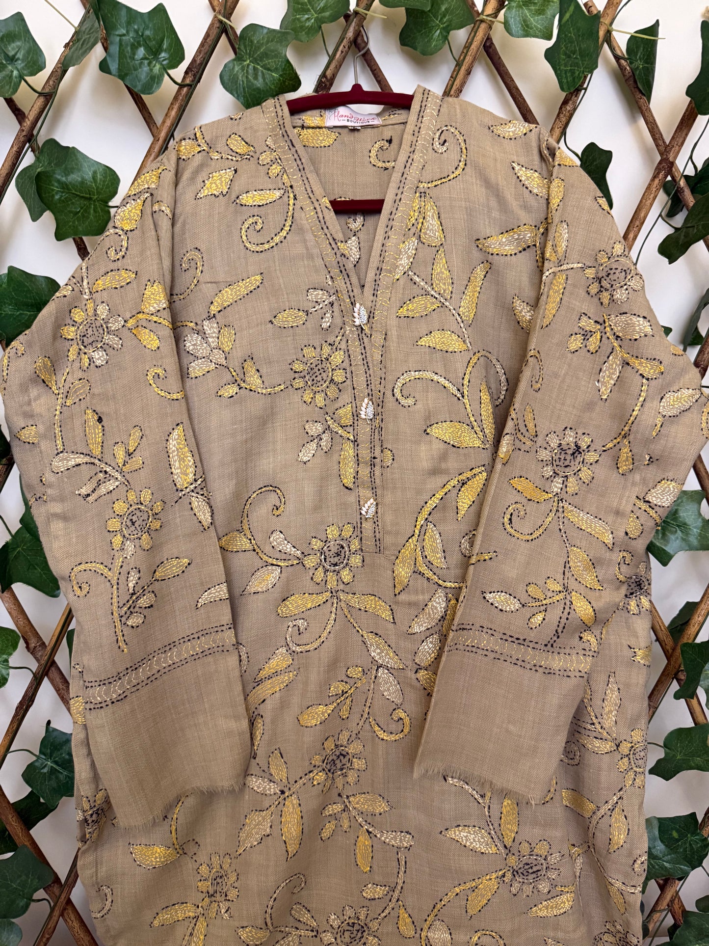 Pashmina kantha Kurta size Large