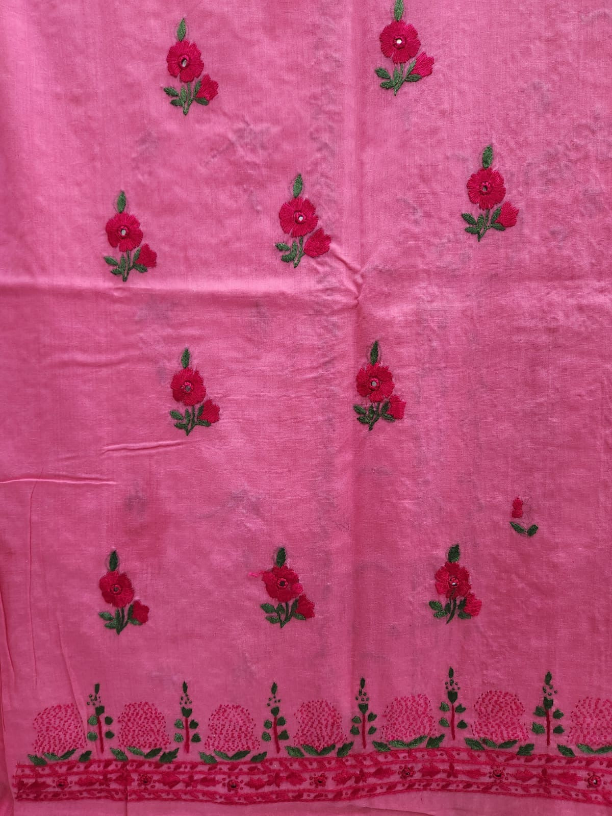 Kanthakari lawn hand embroidered shirt