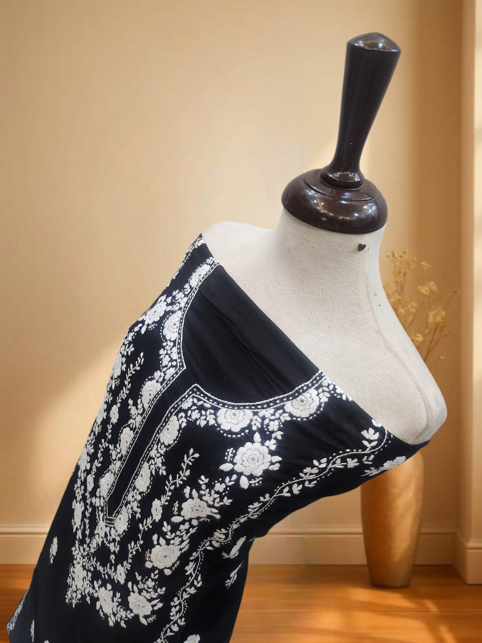 Deal wali shirt Handmade Embroidered shirt Black 001