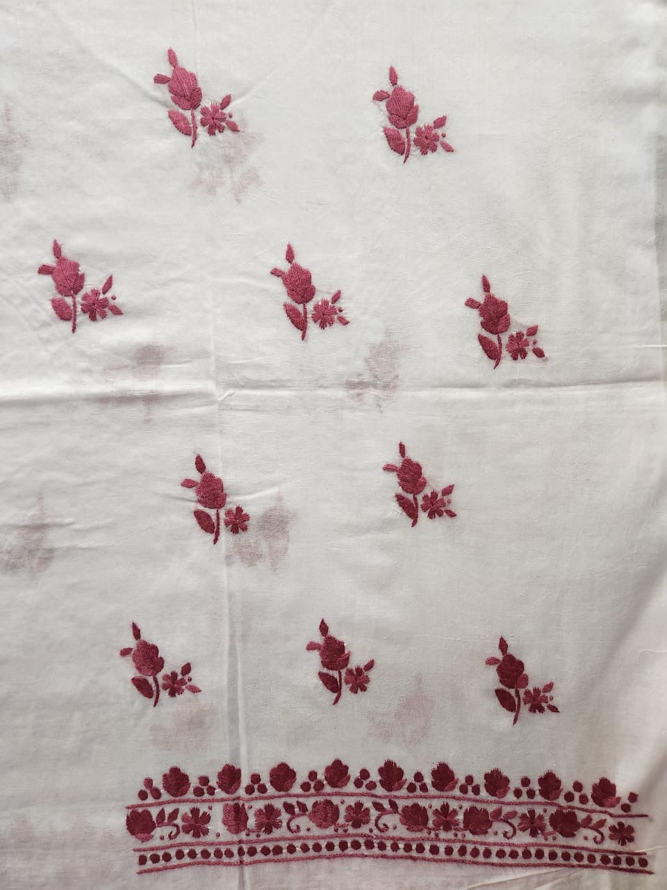 Lawn gull e Sitta shirt with tea pink thread